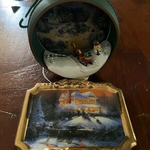 Thomas Kinkade Ornament Duo